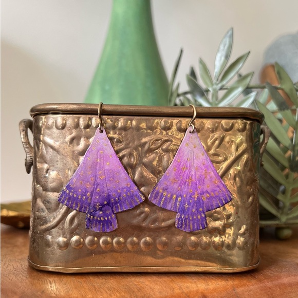 Handmade hand painted earrings - Picture 2 of 8